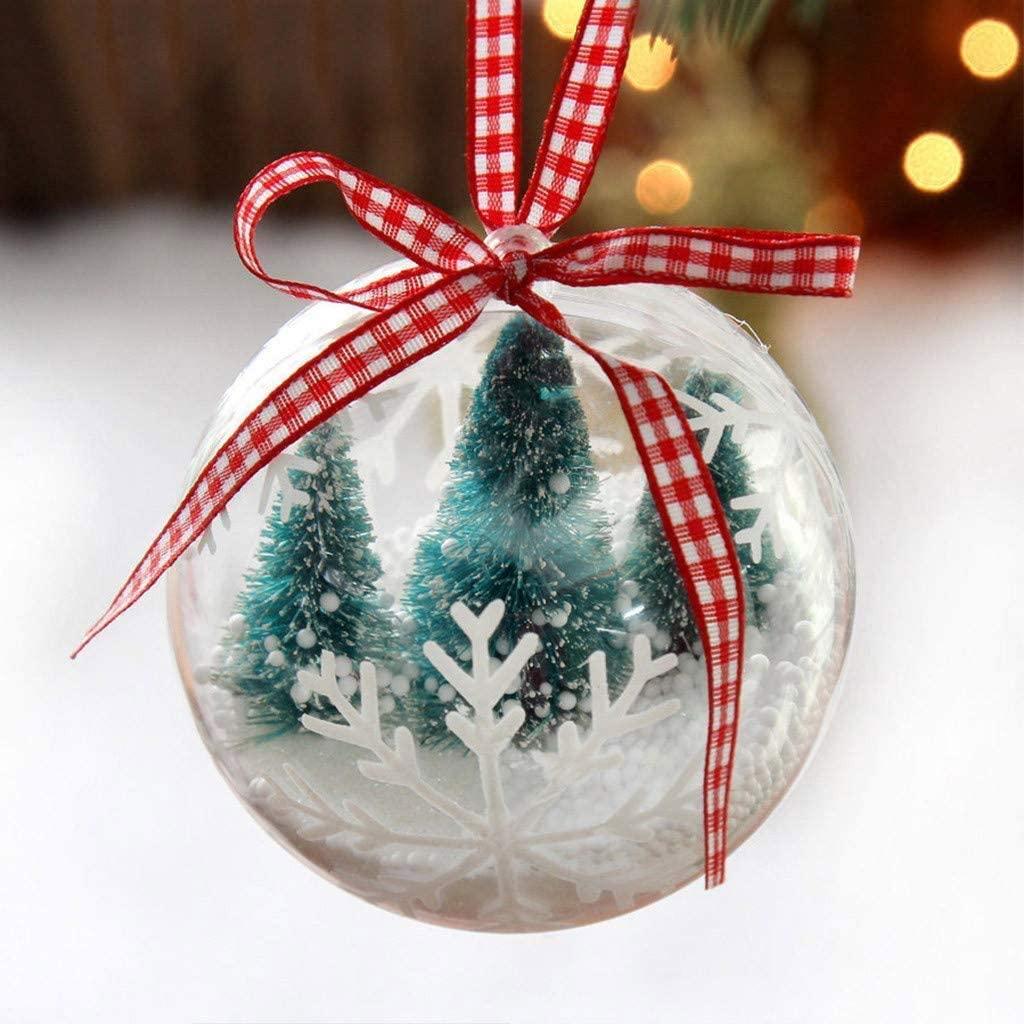LINFEIKLJ 2020 Christmas Hanging Ball Giant Shatterproof Clear Plastic Christmas Ball Ornaments Fillable Christmas Decorations Tree Balls Party Decoration (Size : 40cm)