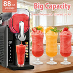 Slushie Machine for Home - 88oz Frozen Drink Maker Slushy Machine, 2-In-1 Soft Ice Cream Maker, 6 Preset Programs| Slushie, Cocktails, Frappés, Ice Cream, Smoothies, Milkshakes (Screen Version）