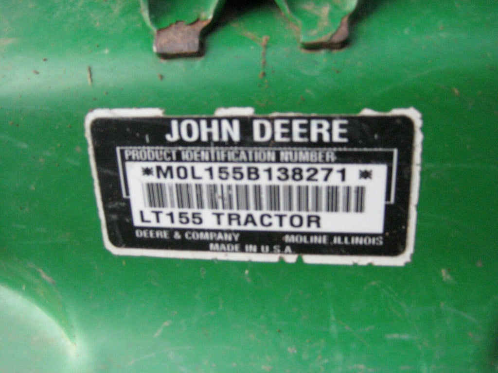 john deere LT155 lawn tractor with bagging system 15hp kohler cv15s riding mower