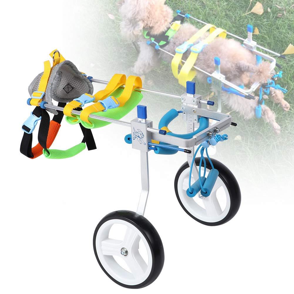 Zouminy Pet Wheelchair, 2 Wheel Pet Wheelchair Disabled Dog Assisted Walk Car Hind Leg Rehabilitation Auxiliary Car for Dogs Cats