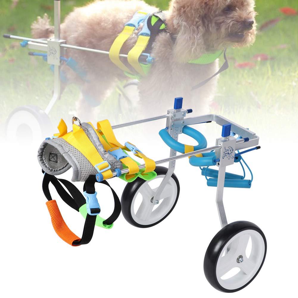Zouminy Pet Wheelchair, 2 Wheel Pet Wheelchair Disabled Dog Assisted Walk Car Hind Leg Rehabilitation Auxiliary Car for Dogs Cats