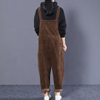 Women Loose Casual Corduroy Jumpsuit