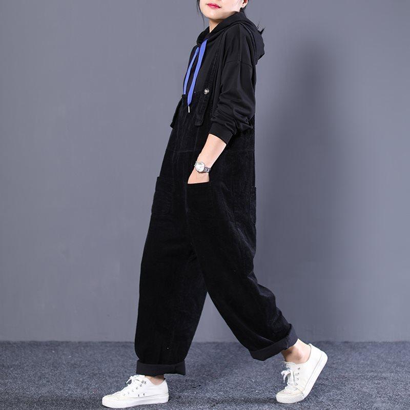 Women Loose Casual Corduroy Jumpsuit