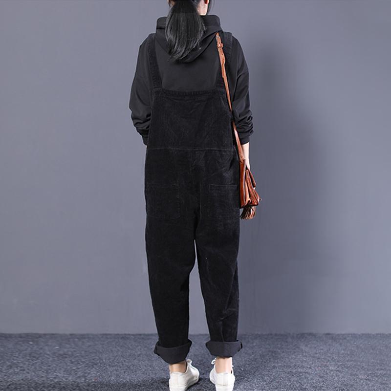 Women Loose Casual Corduroy Jumpsuit