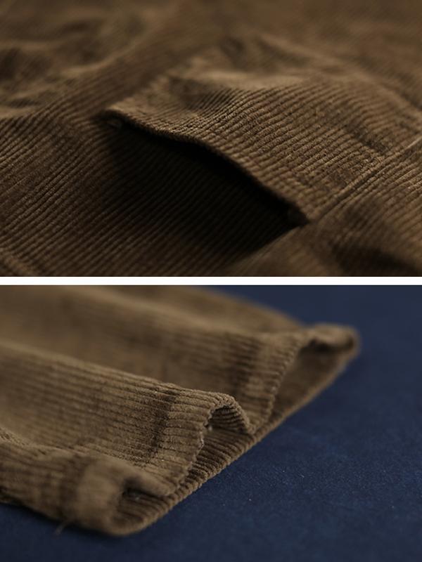 Women Loose Casual Corduroy Jumpsuit