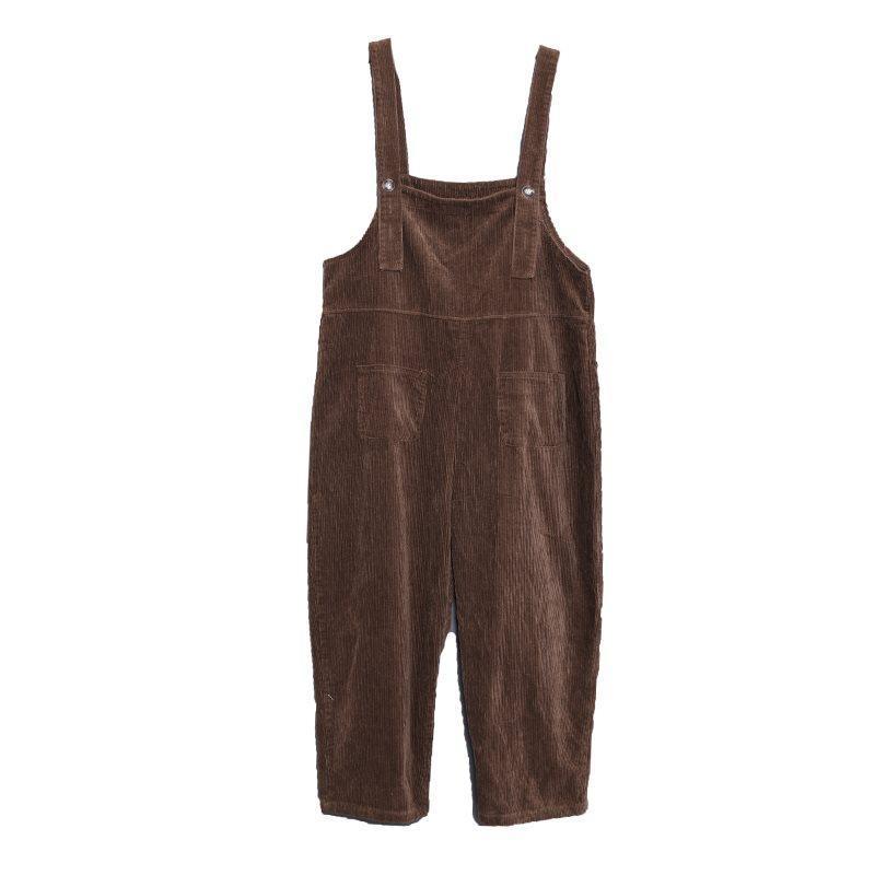 Women Loose Casual Corduroy Jumpsuit