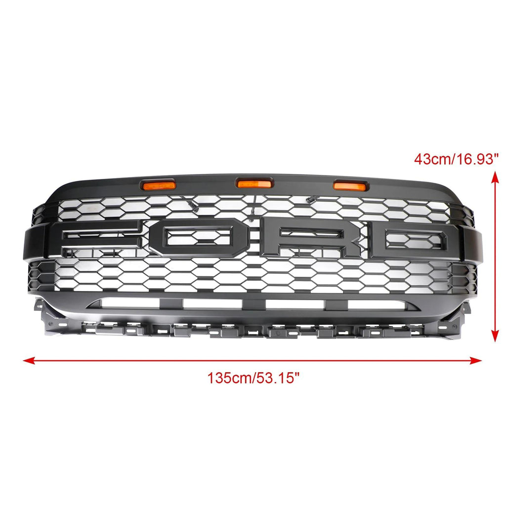 21-23 Ford Raptor Style Replacement Front Bumper Grille Grill W/ LED Generic