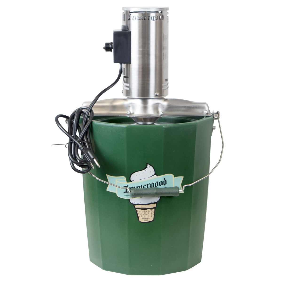6 qt. PREMIUM Electric Ice Cream Maker -  Steel - Leakproof Tub