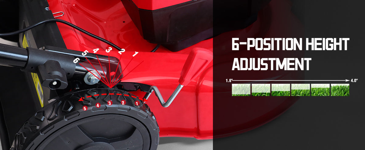 80V 21-Inch Brushless Cordless Push Lawn Mower Steel Deck with 6.0Ah Battery and Charger