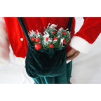 58 in. Christmas African American Dancing Mrs. Claus with Faux Fur Hand Muff