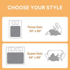 Heated Blanket Electric Blanket Twin-Fast Heating Blanket with 4 Heating Levels &amp; 1-12 Hours Auto-Off Time Setting, ETL Certified, Machine Washable, Flannel to Sherpa Reversible(62" x 84" Grey)