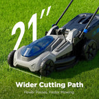 40V Cordless Lawn Mower with Dual 4.0Ah Batteries, 21" Lightweight Push Mower &amp; Charger, Ultra-Quiet Motor for Backyard Maintenance and Lawn Care