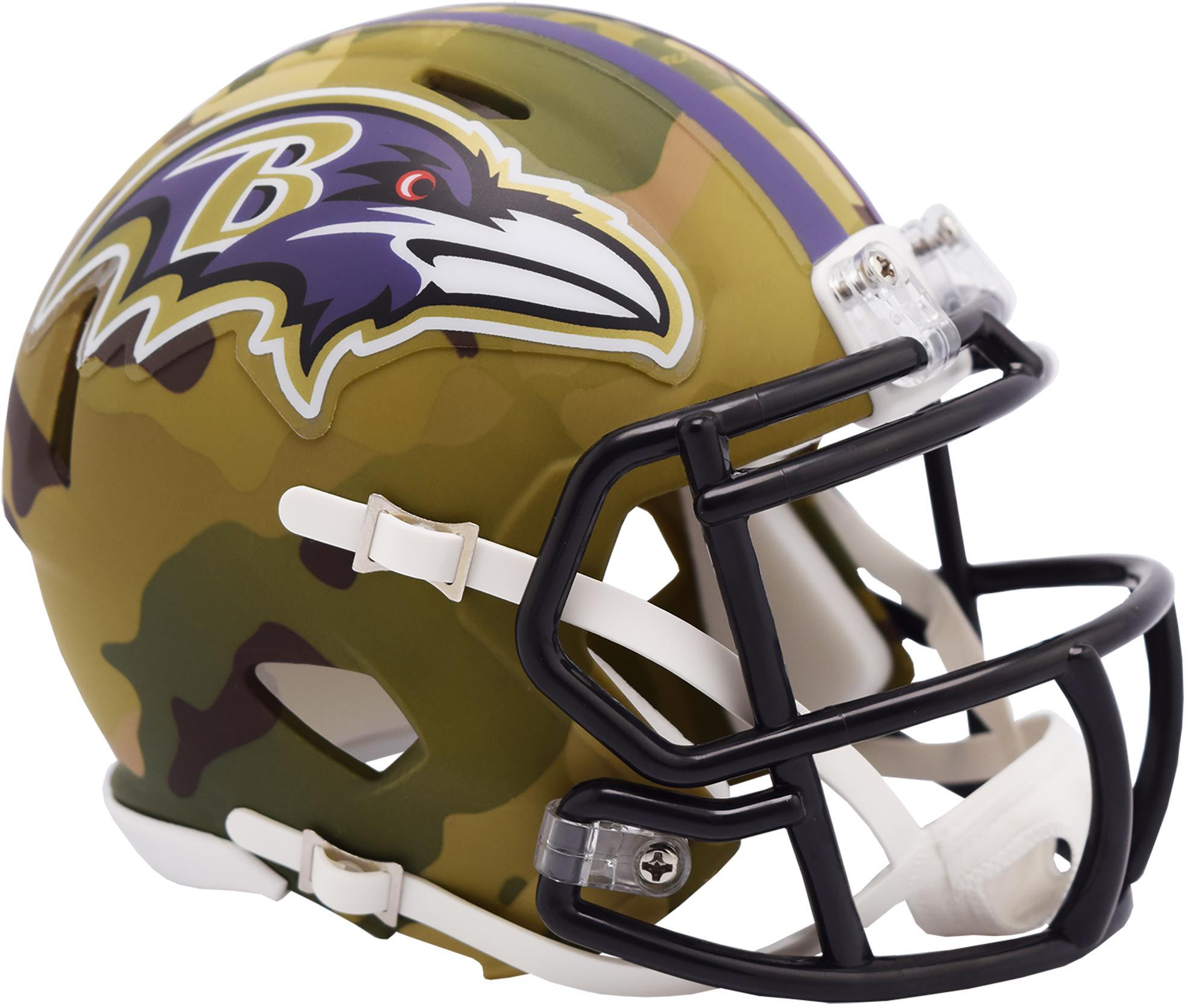 Riddell Baltimore Ravens Camo Alternate Revolution Speed Authentic Football Helmet