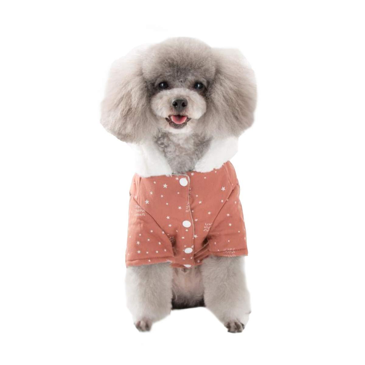 Walled Autumn and Winter Clothing Rabbit Velvet Cartoon Dog Clothes Small Dog Pomeranian Teddy Bear Thick Warm Hooded Cotton Coat Very Beautiful Clothes.