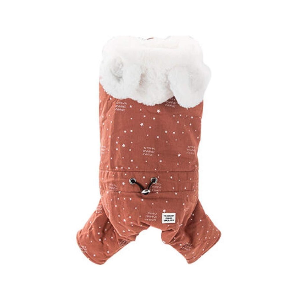 Walled Autumn and Winter Clothing Rabbit Velvet Cartoon Dog Clothes Small Dog Pomeranian Teddy Bear Thick Warm Hooded Cotton Coat Very Beautiful Clothes.