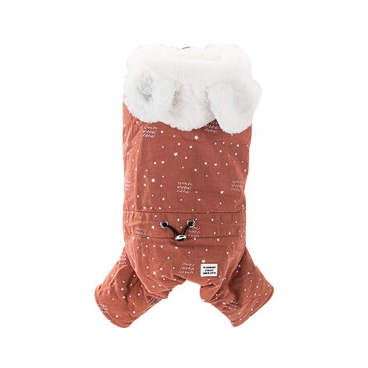 Walled Autumn and Winter Clothing Rabbit Velvet Cartoon Dog Clothes Small Dog Pomeranian Teddy Bear Thick Warm Hooded Cotton Coat Very Beautiful Clothes.