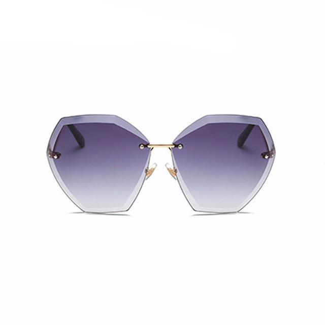 Sunglasses - Luxury Oversize Rimless Transparent Gradient Sunglasses