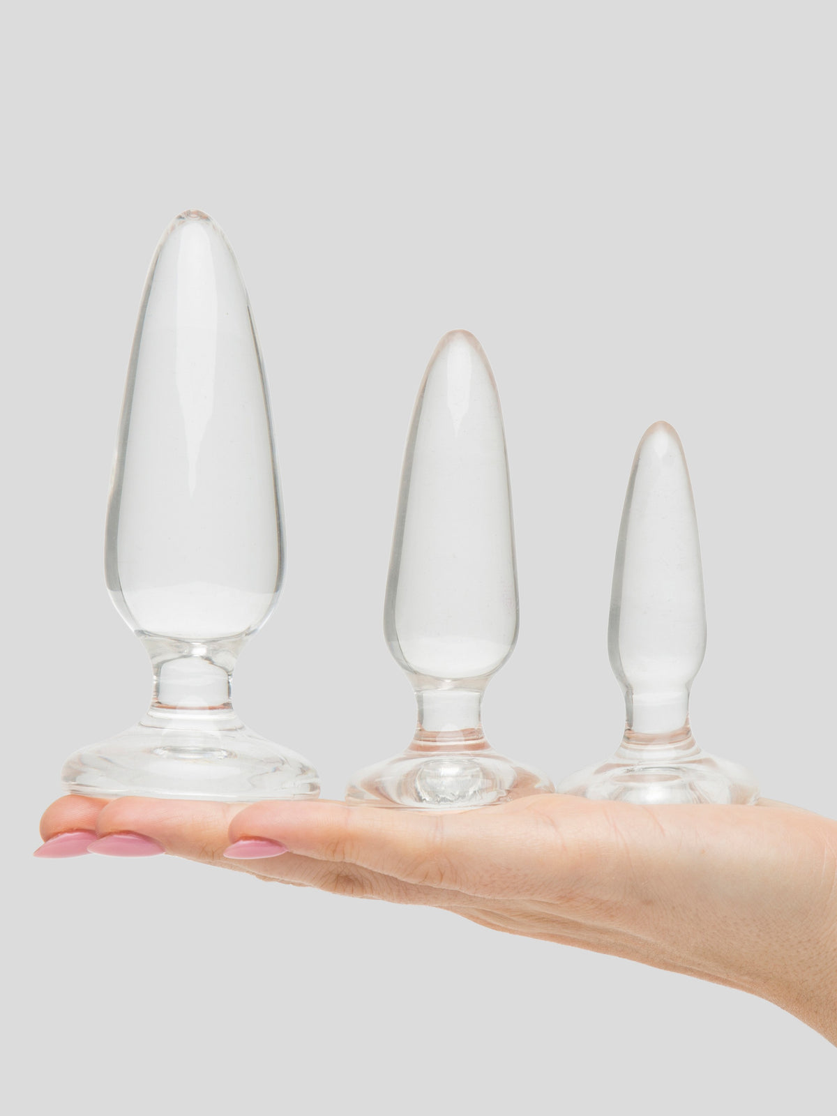 Jelly Rancher Pleasure Anal Training Butt Plug Kit (3 Piece), Clear