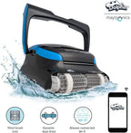 dolphin nautilus cc supreme wifi operated robotic pool [vacuum] cleaner - ideal for in ground swimming pools up to 50 feet - easy to clean top load filter cartridges