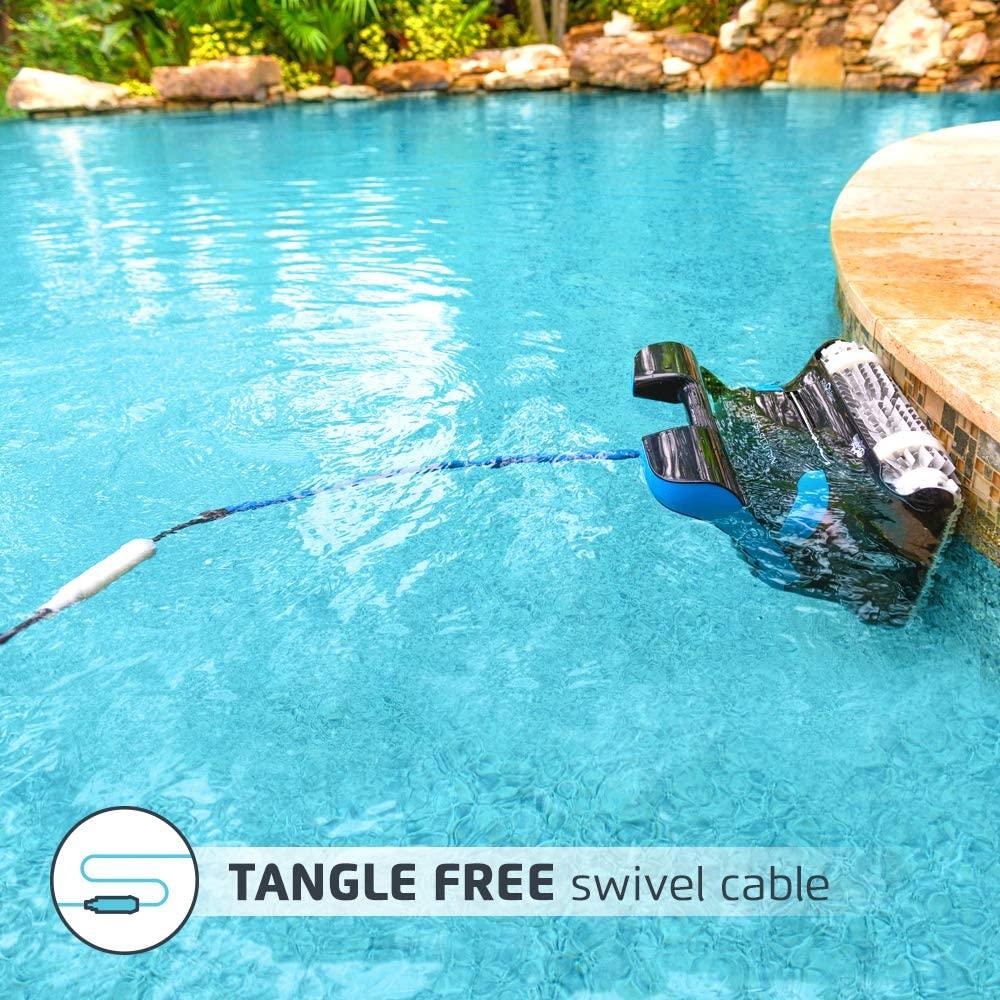 dolphin nautilus cc supreme wifi operated robotic pool [vacuum] cleaner - ideal for in ground swimming pools up to 50 feet - easy to clean top load filter cartridges