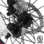 Electric Fat Tire Bicycle 20" X 4” Folding Bike 500W 12Ah 36V Lithium Battery Beach Mountain Snow Ebike Moped (UL Model)
