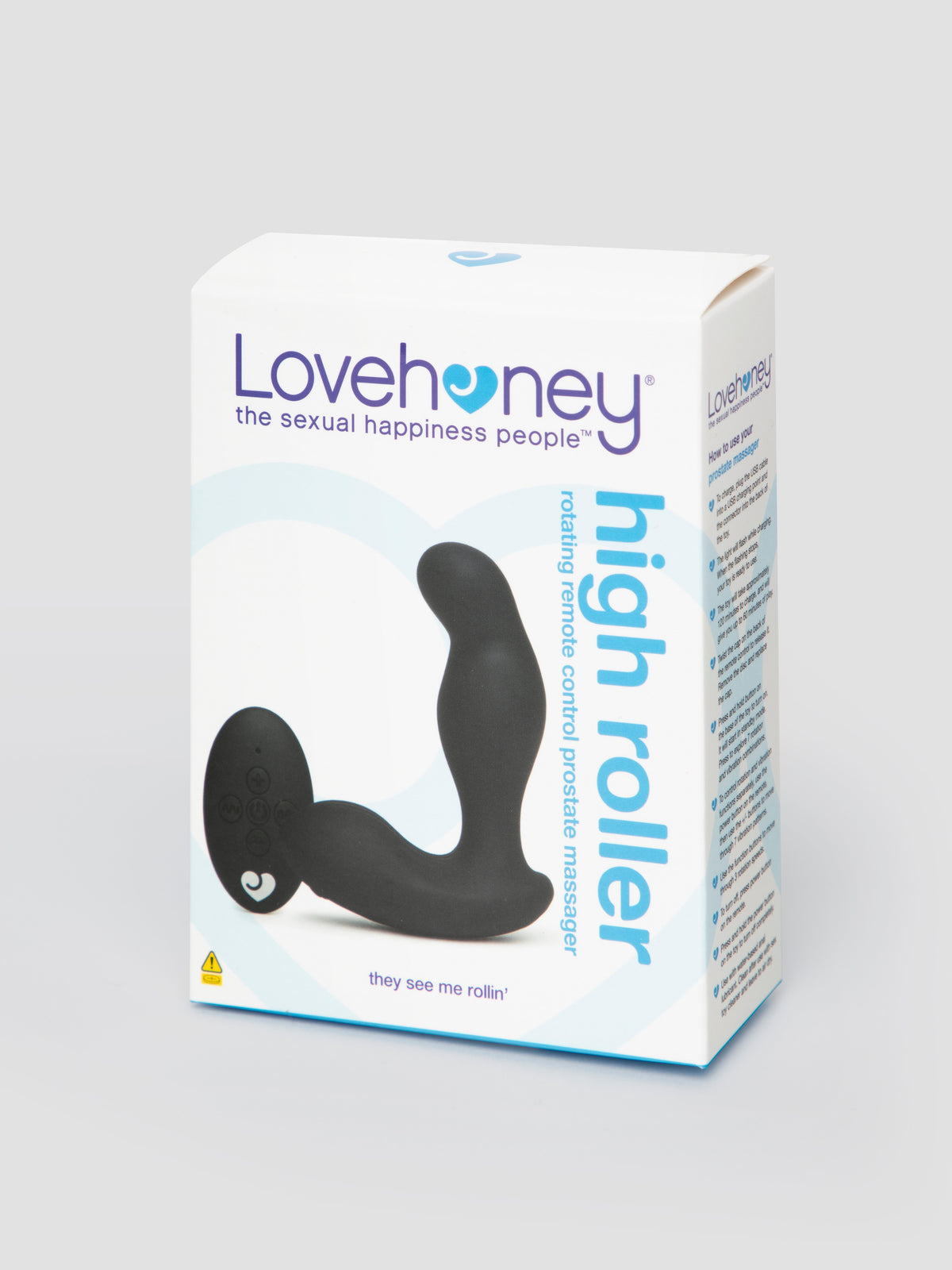Lovehoney High Roller Remote Control Rotating Prostate Massager, Black | Black