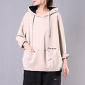 Babakud Drawstring Loose Casual Women Solid Hoodie