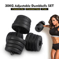 Fitness Dumbbell Set,30KG 2 X Weights Dumbbell Set Gym Workout Fitness Biceps Exercise Training US