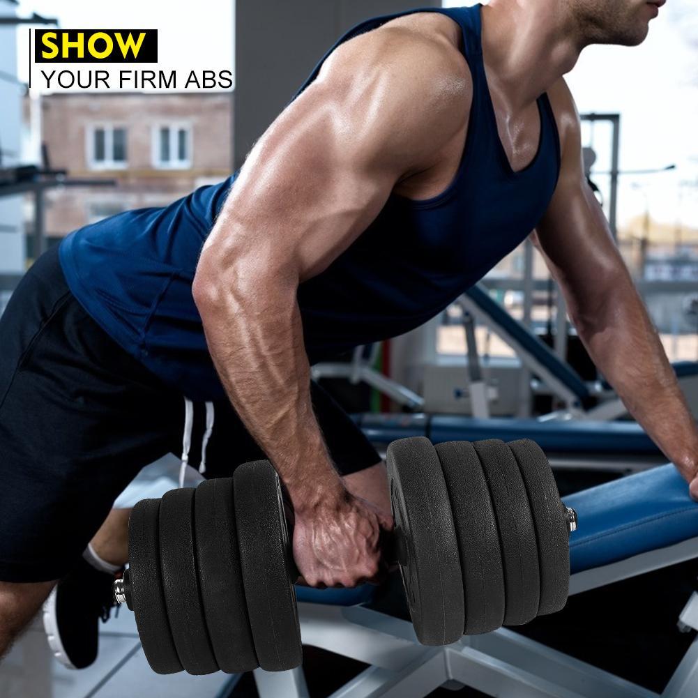 Fitness Dumbbell Set,30KG 2 X Weights Dumbbell Set Gym Workout Fitness Biceps Exercise Training US