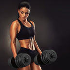 Fitness Dumbbell Set,30KG 2 X Weights Dumbbell Set Gym Workout Fitness Biceps Exercise Training US