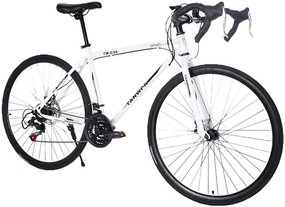 Begasso 26in s Aluminum Full Suspension Road Bike 3 Spoke Aluminum Wheels 21 Speed Disc Brakes, 700c