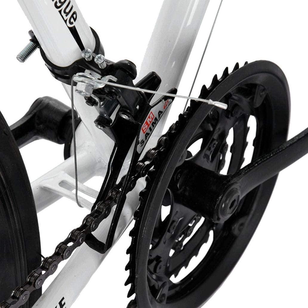 Begasso 26in s Aluminum Full Suspension Road Bike 3 Spoke Aluminum Wheels 21 Speed Disc Brakes, 700c