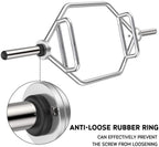 Bigzzia Olympic Hex Bar Barbell Bars - 56" Deadlift Trap Bar Weights Lifting Shrug Bar w/ Knurled Handles For Trap/Shoulder Exercises