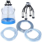 milk machine for cows, portable transparent 32l cow milker dairy milking machine bucket tank barrel milking supplies for dairy farm