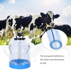 milk machine for cows, portable transparent 32l cow milker dairy milking machine bucket tank barrel milking supplies for dairy farm
