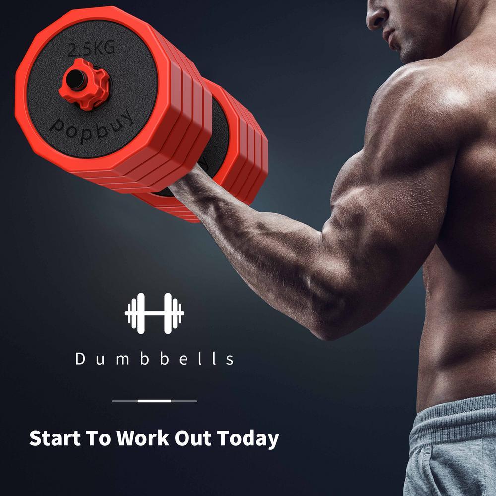 20KG 2.5KGX8 thicker 560 poles x1 for Home Weight Set Dumbbell barbell