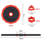 20KG 2.5KGX8 thicker 560 poles x1 for Home Weight Set Dumbbell barbell