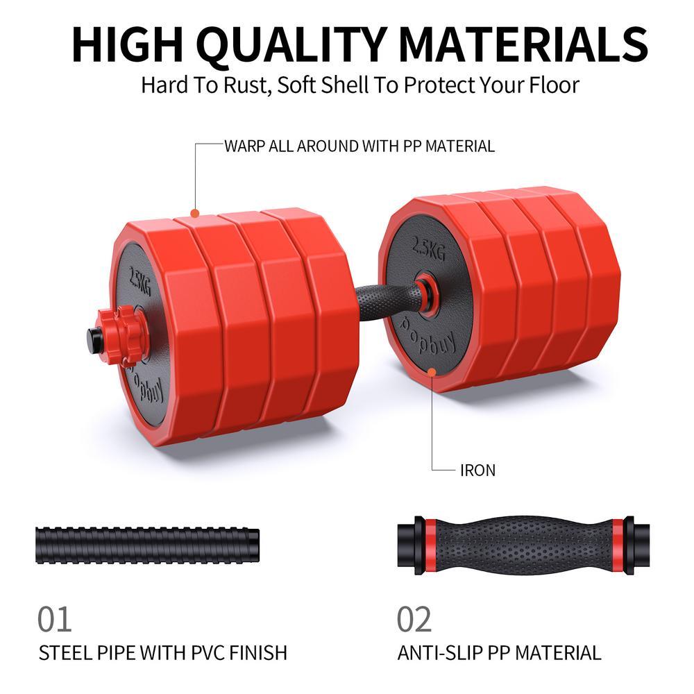 20KG 2.5KGX8 thicker 560 poles x1 for Home Weight Set Dumbbell barbell