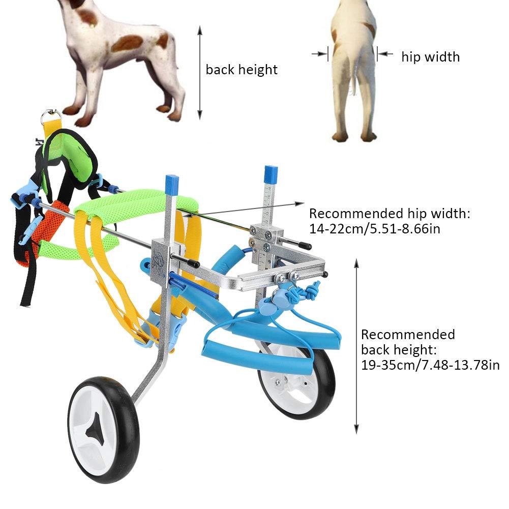 Ichiias Dog Wheelchair Adjustable Disabled Pet Assisted Walk for Hind Legs Rehabilitation