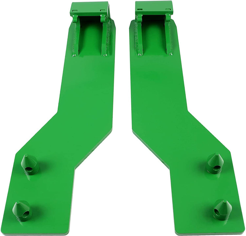 steel tractor loader quick tach weld on mounting brackets compatible with john deere tractor loaders(top pin fits 200, 300, and 400 series loaders,bottom pin fits 500 series loaders)