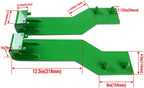 steel tractor loader quick tach weld on mounting brackets compatible with john deere tractor loaders(top pin fits 200, 300, and 400 series loaders,bottom pin fits 500 series loaders)