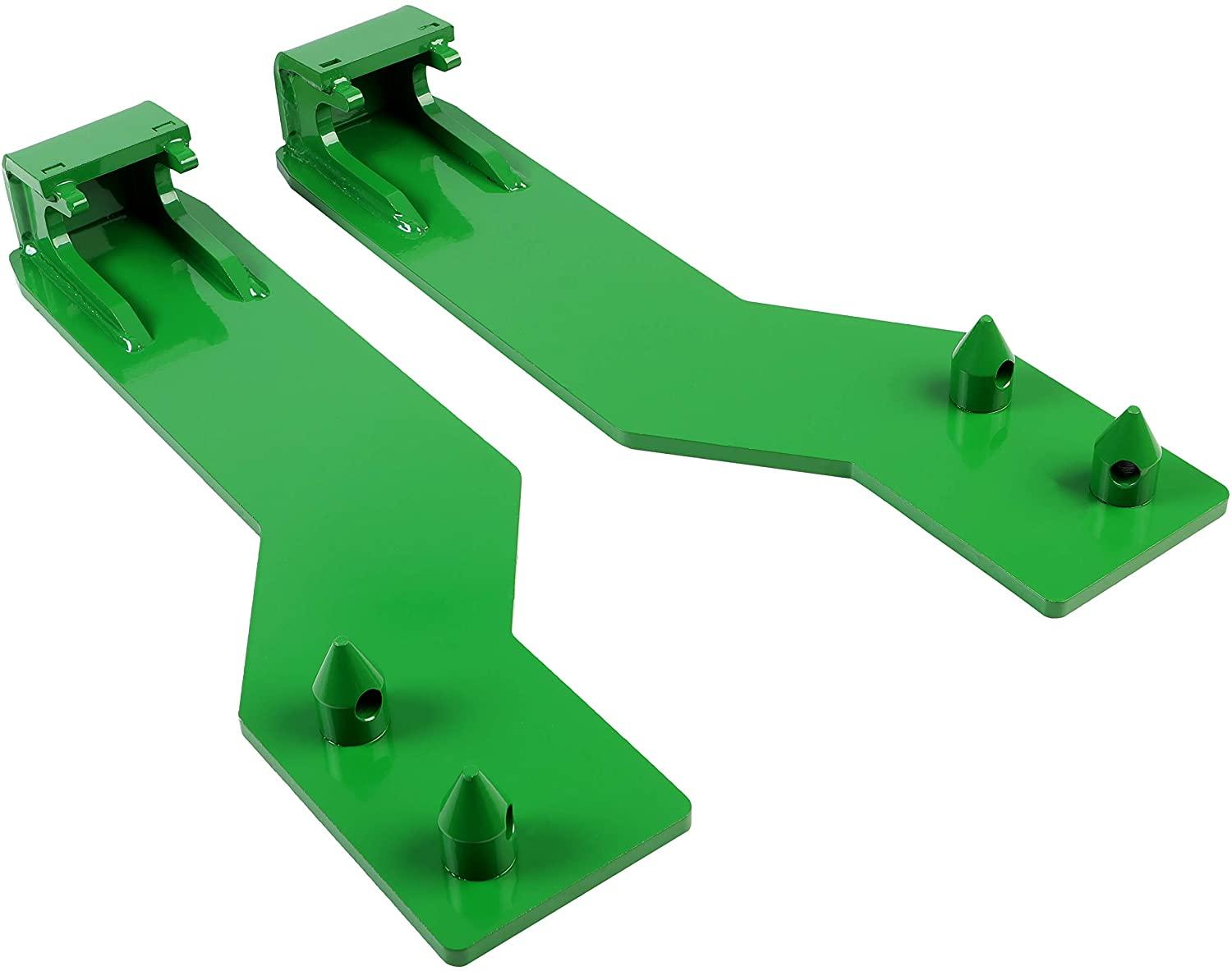 steel tractor loader quick tach weld on mounting brackets compatible with john deere tractor loaders(top pin fits 200, 300, and 400 series loaders,bottom pin fits 500 series loaders)