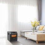 Portable Space Heater, 750W/1500W Small Infrared Heater w/ Remote, LED Display, 3 Working Modes, Safe Electric Heater for Home Office Bedroom with Overheat Protection, 11.58" x 9.72" x 12", Q6159