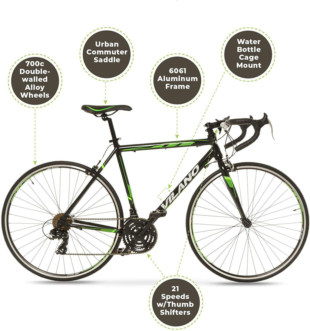 Vilano R2 Commuter Aluminum Road Bike 21 Speed 700c