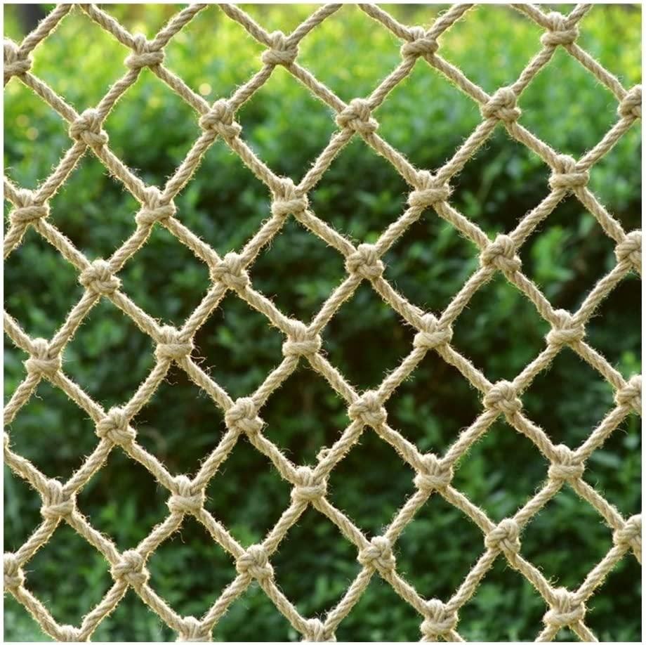 Children Protective Netting Climbing Nets Children's Protection Net Balcony Railing Safety Netting Hand-Woven Net Hemp Rope Pet Safe Indoor/Outdoor Stairs Anti-Fall Net（mesh 12cm Hickness 8mm） Stairs