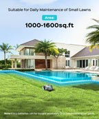 V100 Robotic Lawn Mower – Visual Navigation &amp; Smart Obstacle Avoidance, Adjustable Cutting Height 0.8–2.4 in, Low-Noise Auto Mowing for Small Lawns up to 1,600 sq ft