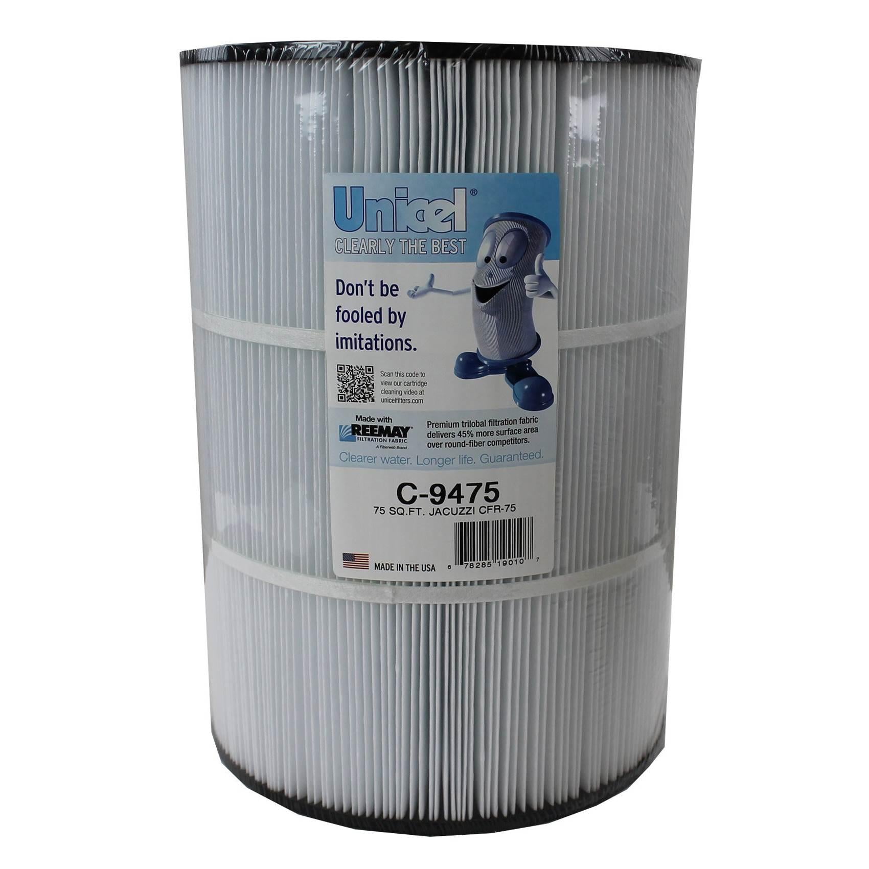 unicel 75 square feet spa sharp pleat replacement filter cartridge (6 pack)