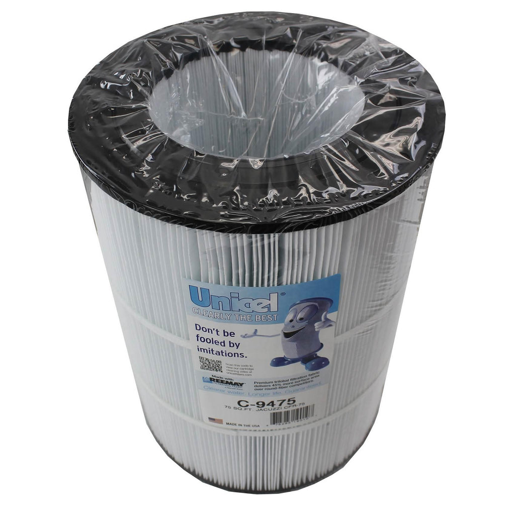 unicel 75 square feet spa sharp pleat replacement filter cartridge (6 pack)