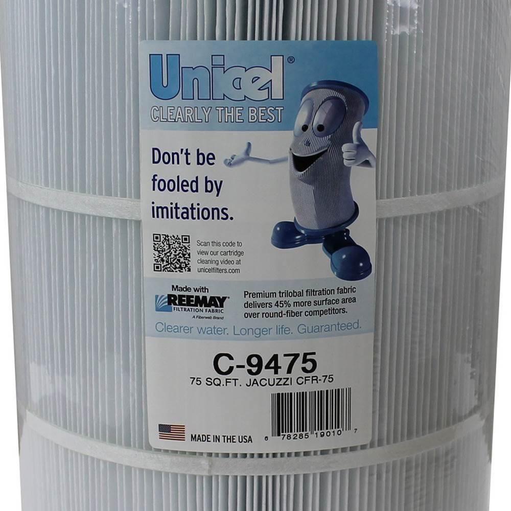 unicel 75 square feet spa sharp pleat replacement filter cartridge (6 pack)