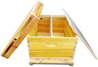 yyhj bee hive boxes 10 frames,bee box frame unassembled,wooden beekeeping house,honey beehive starter kit,dipped in 100% beeswax,beehives and supplies for beekeepers